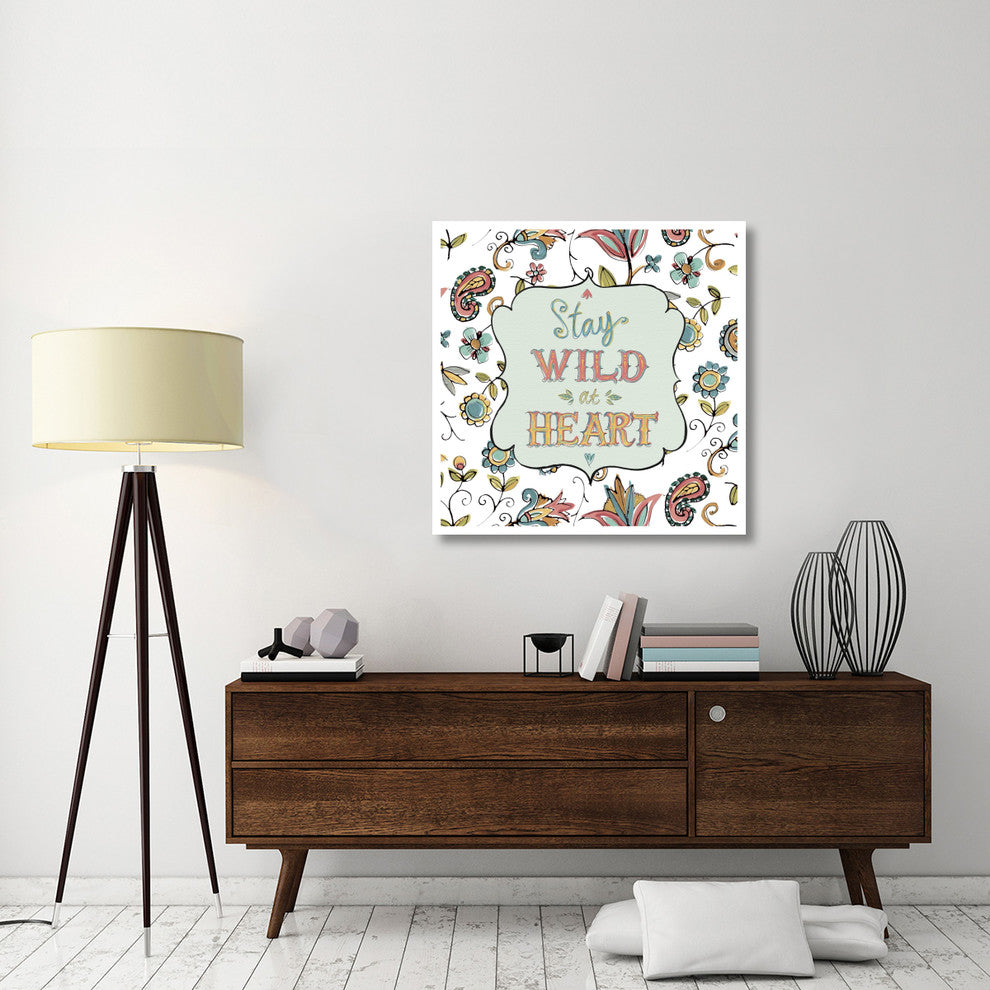 "Peace and Paisley II on White" Digital Paper Print by Anne Tavoletti, 38"x38"