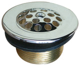 Kingston Brass Bathtub Strainer Drain With Rubber, Polished Chrome
