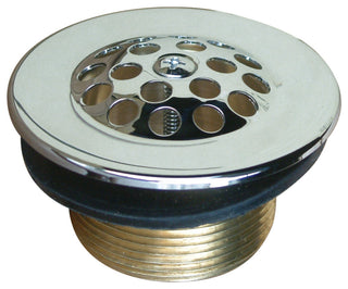 Kingston Brass Bathtub Strainer Drain With Rubber, Polished Chrome