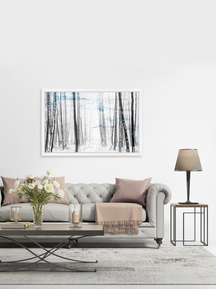 Parvez Taj "Thin Trees" Framed Painting Print, 30"x20"