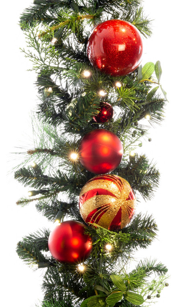 9' Artificial Christmas Garland with Lights, Christmas Classic
