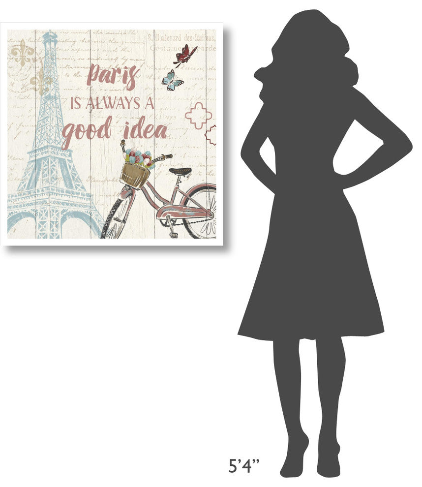 "Paris Tour IV" Digital Paper Print by Janelle Penner, 32"x32"