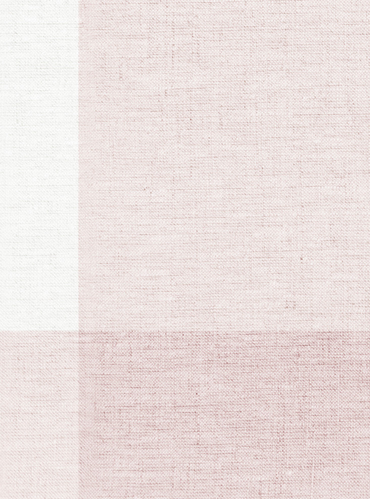 Checkered Fabric Look Large Peel and Stick Vinyl Wallpaper, Pink, 24" X 60"