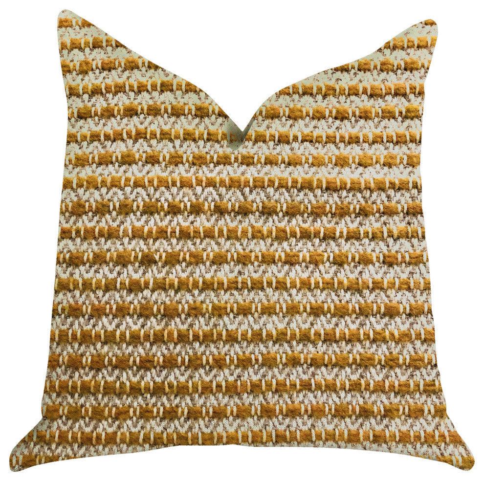Hamilton Braid Brown Tones Luxury Throw Pillow, 20"x30" Queen