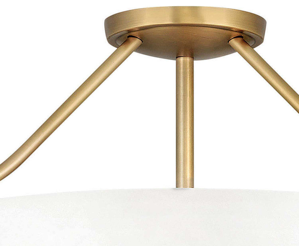 Hinkley Hathaway Large Semi-Flush Mount, Heritage Brass