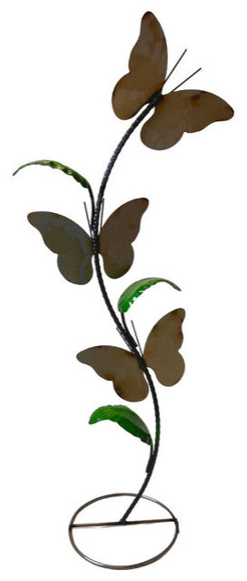 Three Butterflies Metal Art for Decor