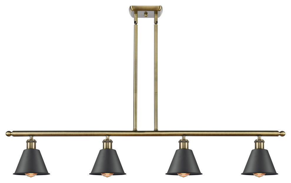 Innovations 516-4I-AB-M8-BK-LED 4-Light Island Light, Antique Brass