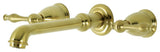 KS7027NL Two-Handle Wall Mount Tub Faucet, Brushed Brass