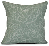 26x26", Olena, Floral Print Pillow, Green