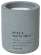 Fraga Candle Large Flintstone/Light Blue Wrose & White Musk Scent
