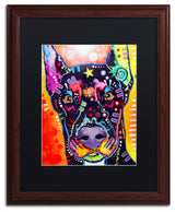 Dean Russo 'Doberman' Art, Wood Frame, Black Mat, 16x20