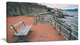 "Seating in Genoa Nervi Coast" Seashore Wall Art, 32"x16"
