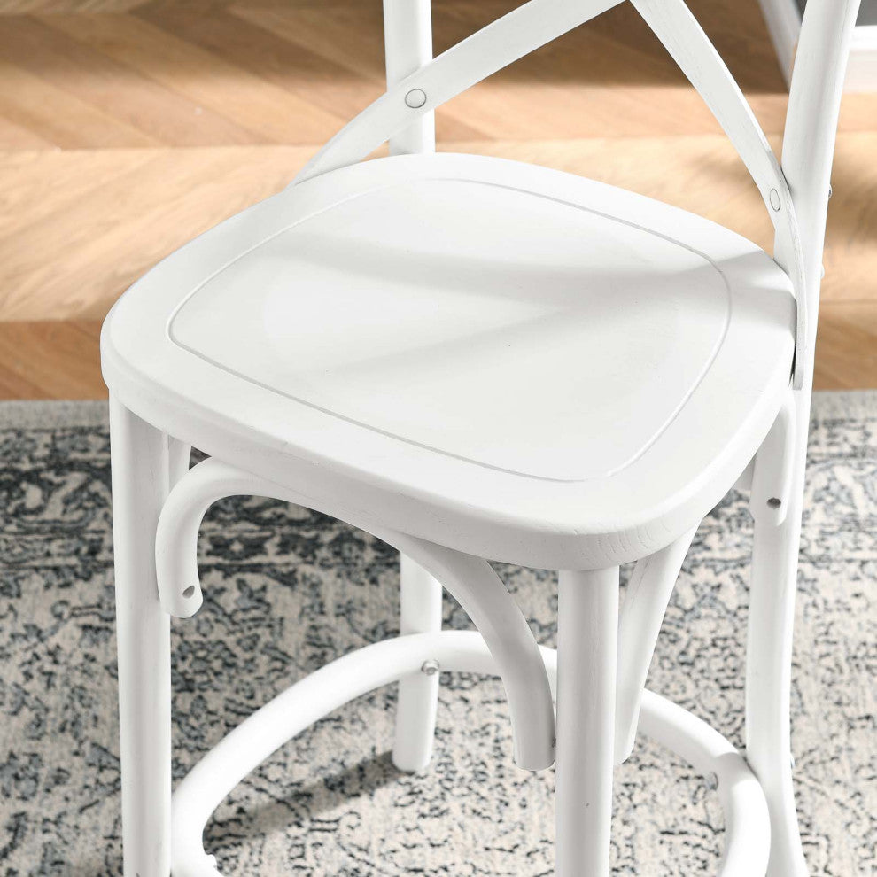 Gear Counter Stool, White