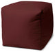 17  Cool Deep Merlot Burgundy Solid Color Indoor Outdoor Pouf Ottoman