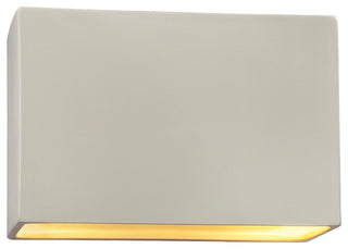 Ambiance Rectangle ADA Outdoor Wall, Closed Top, 10", Matte White/Gold