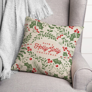 Holly Jolly 6 18x18 Spun Poly Pillow