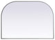 Metal Frame Arch Mirror 42X30 Inch, Silver