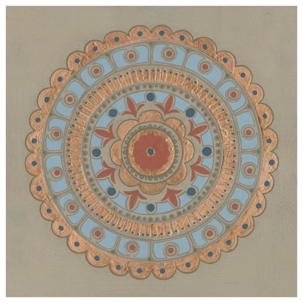 "Copper Mandala II" Digital Paper Print by Kathrine Lovell, 32"x32"