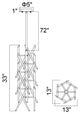 Icicle 5 Light Mini Chandelier With Chrome Finish
