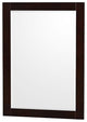 Sheffield 80" Espresso Double Vanity, White Cultured Marble Top, 24" Mirrors