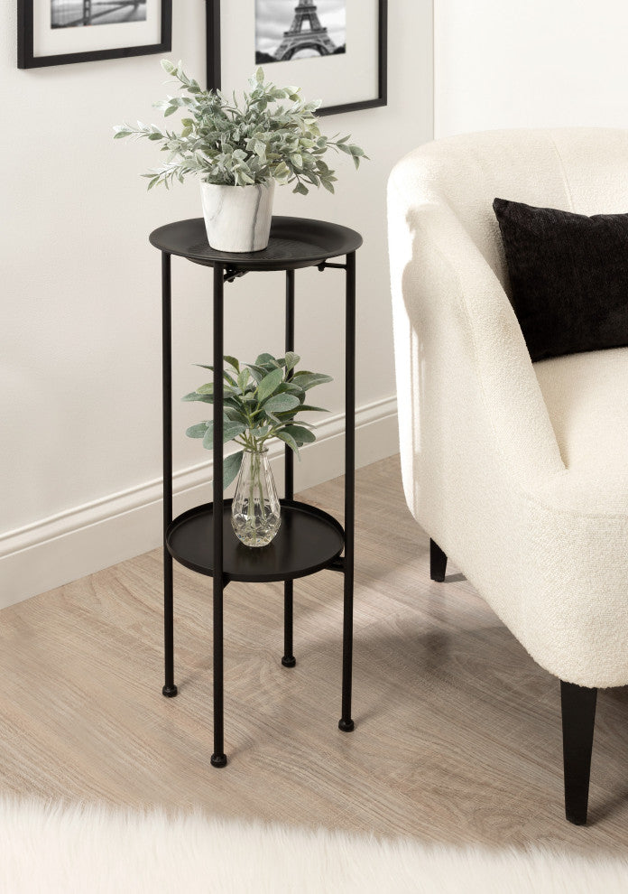 Mahdavi Plant Stand Table, Black, 12x12x27