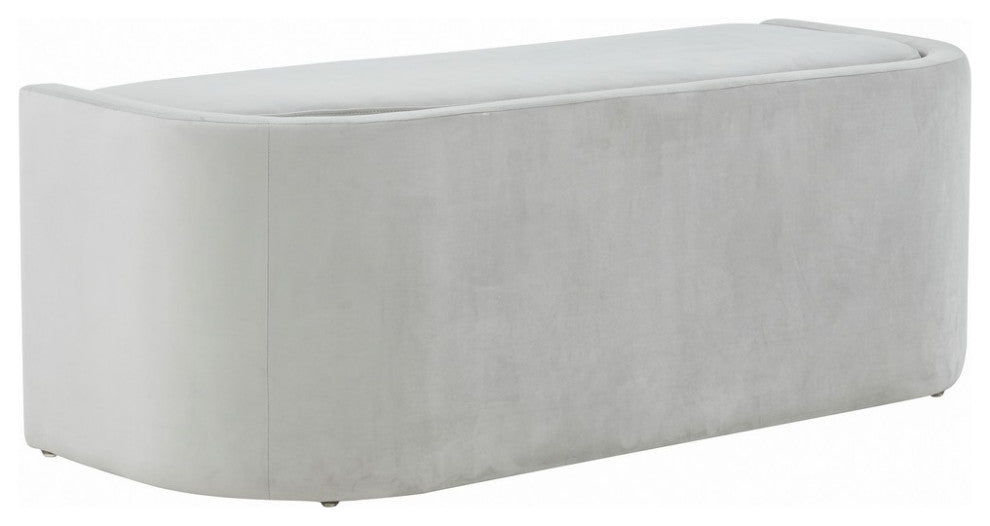 Safavieh Couture Rosabeth Curved Bench, Light Grey