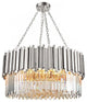 Gio Crystal Chandelier, Polished Chrome, Diameter 40"