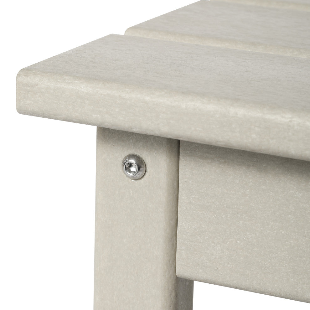 WestinTrends HDPE Plastic Outdoor Patio Classic Adirondack Coffee Table, Sand