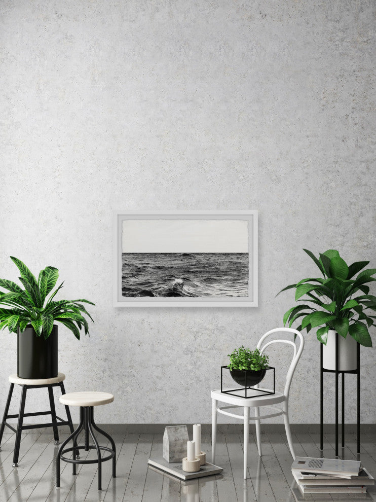 "Ocean Storm Brewing" Framed Painting Print, 18x12