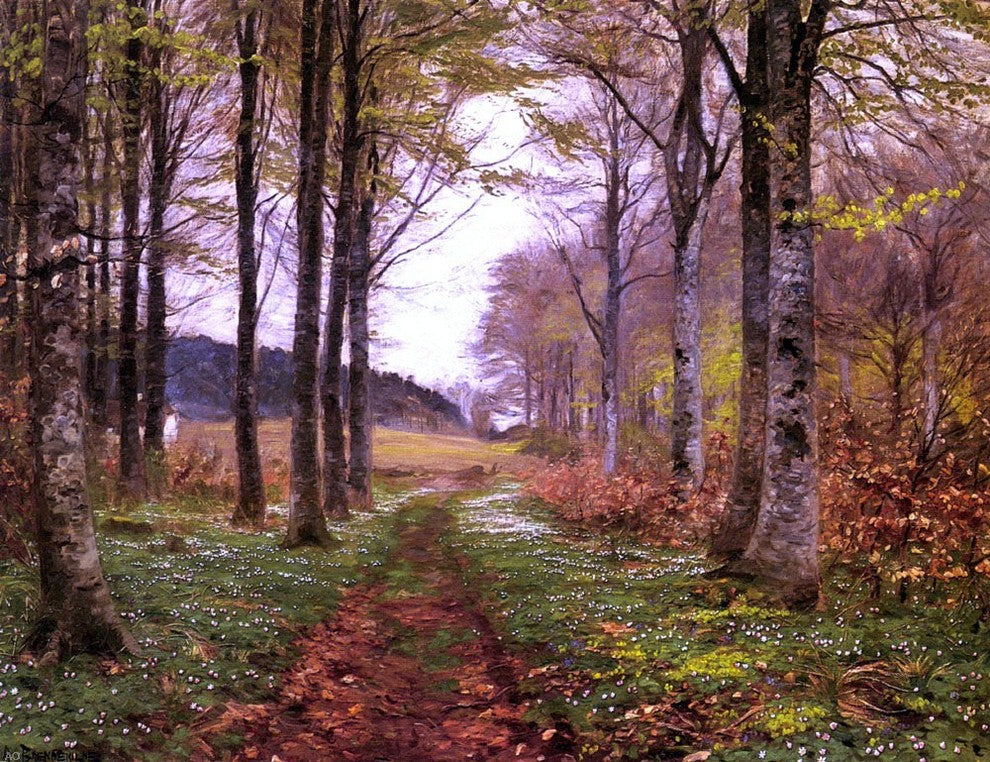 Hans Anderson Brendekilde A Woodland Landscape Wall Decal