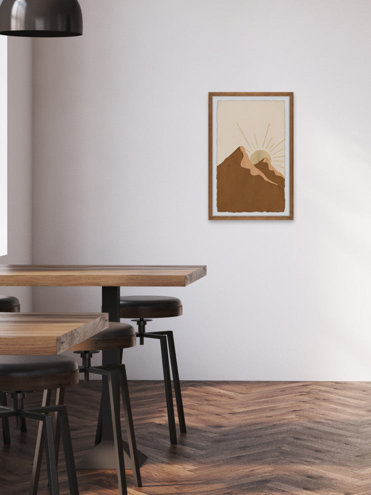 "Sunrise in Twin Peaks" Framed Painting Print, 8x12