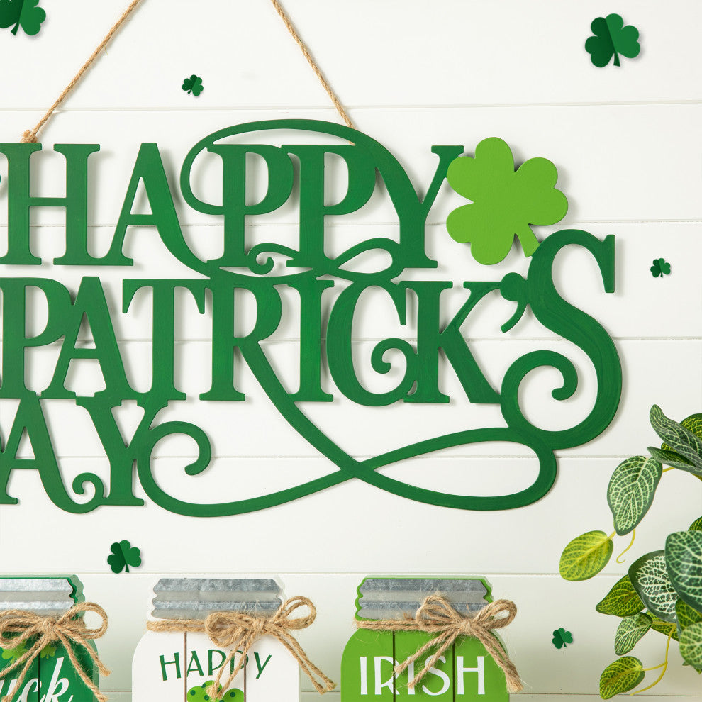 24"L Metal "HAPPY St. Patrick's Day" Wall Decor