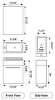 Modern Wall Mount Vanity Cabinet Sets - Style 10, Espresso