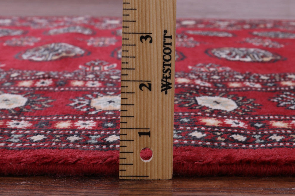Handmade Silky Bokhara Wool Rug 4' 2" X 6' 8" - Q13794