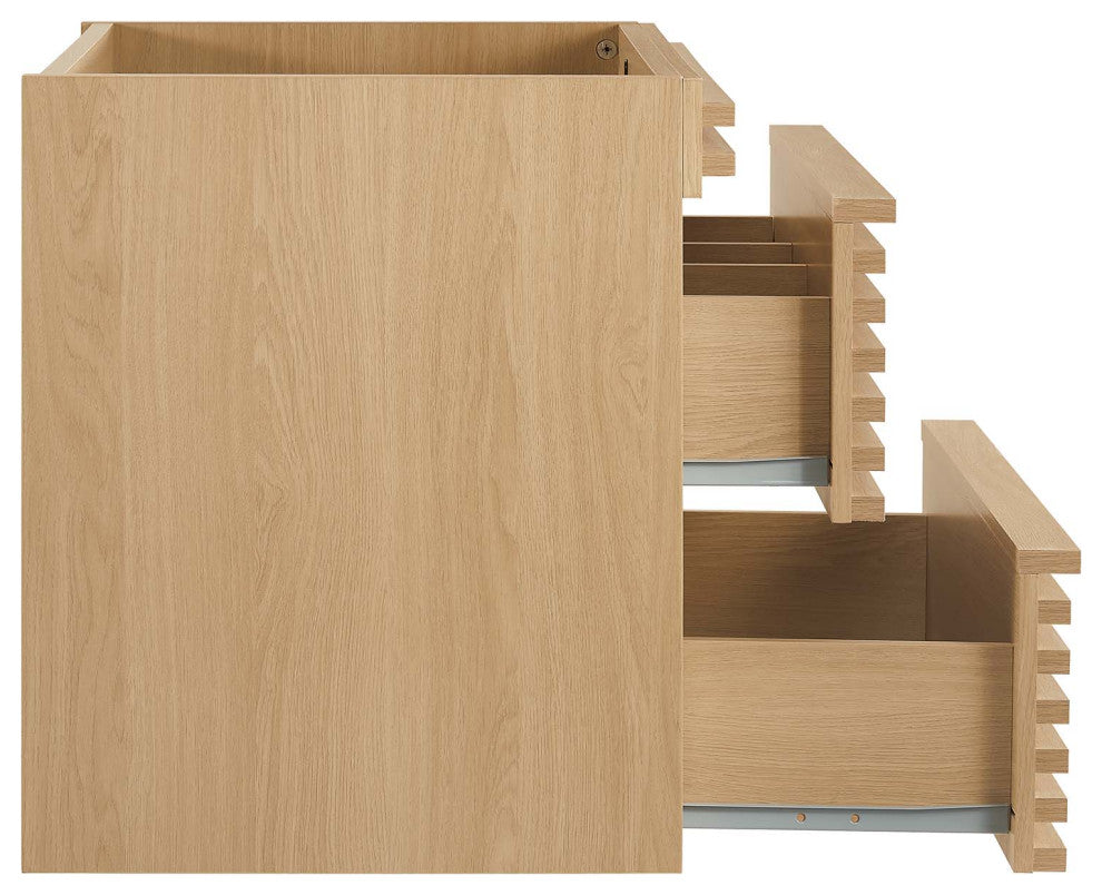 Render 24" Wall-Mount Bathroom Vanity Cabinet, Oak
