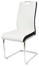 NOSSA Dining Set, Black/Black Table White/Black Chairs