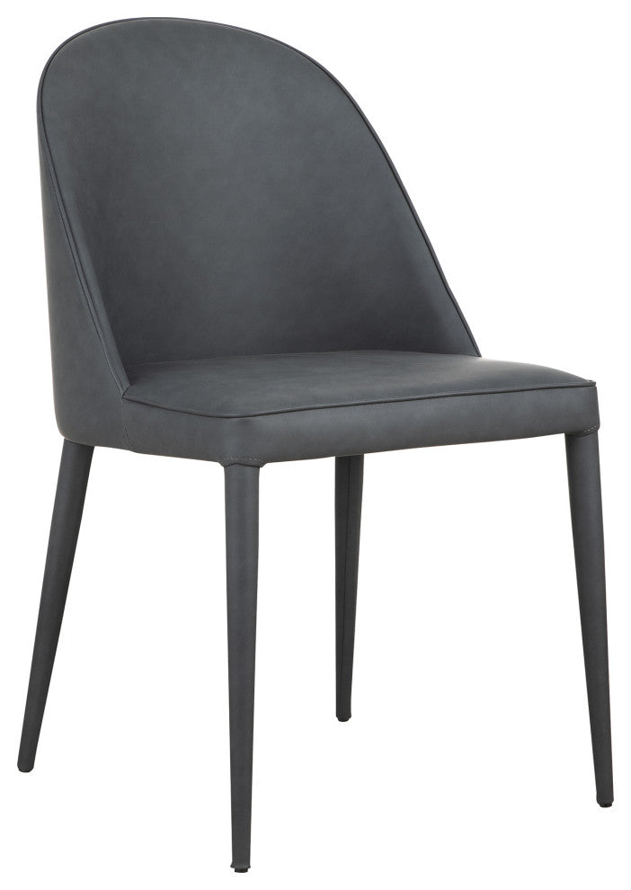 First of A Kind Burton Dining Chair Black Fade Vegan Leather