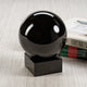 Sakinah Small Decorative Crystal Glass Orb on Base, Black