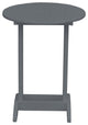 Poly Lumber Balcony Side Table, Dark Grey, Round