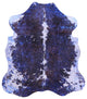 Blue Metallic Cowhide Rug 6' 9" X 6' 0" C2126