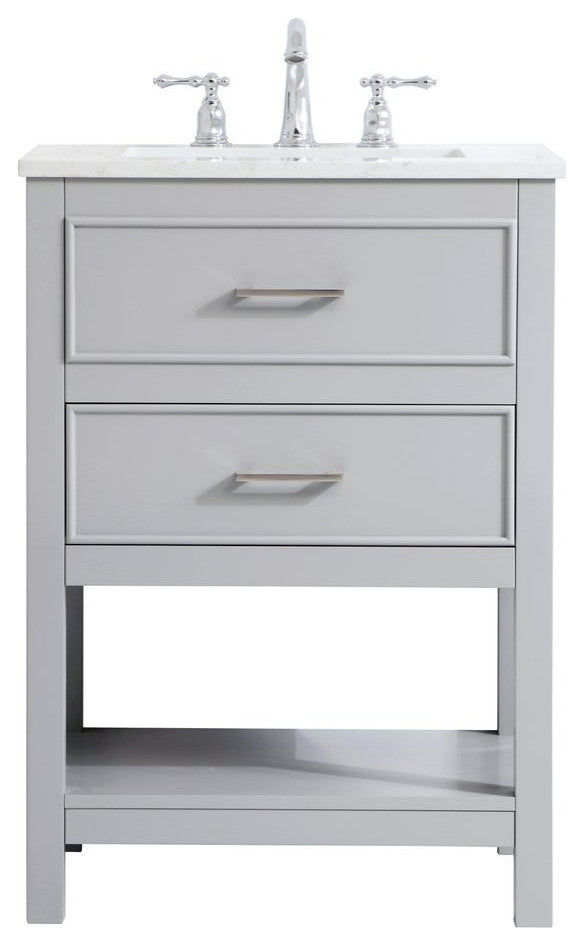 Home Living 24" Single Bathroom Vanity, Gray