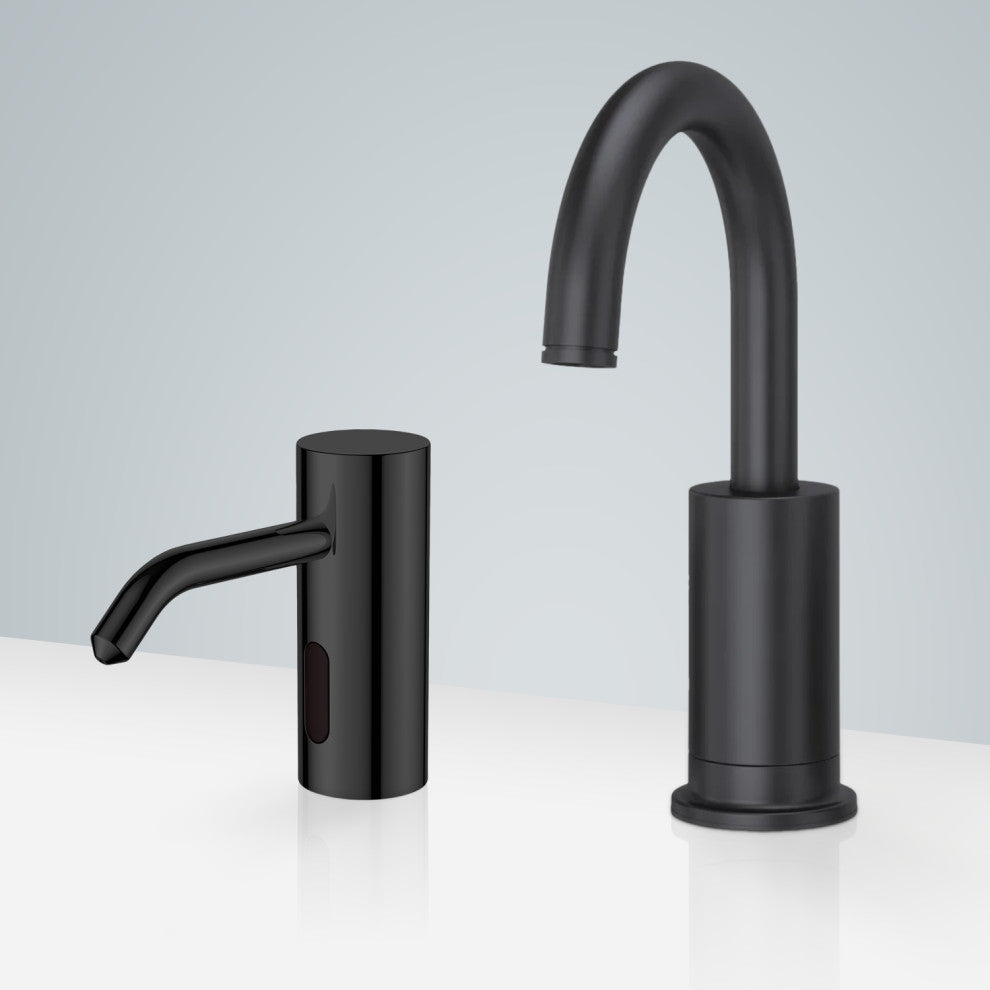 Fontana Dax Oil Rubbed Bronze Commercial Touchless Motion Sensor Faucet, Deck
