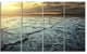 Dark Drought Land under Cloudy Sky, Landscape Wall Art Canvas, 48"x28", 4 Panels