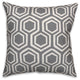 Gray and White Honeycomb 20x20 Throw Pillow