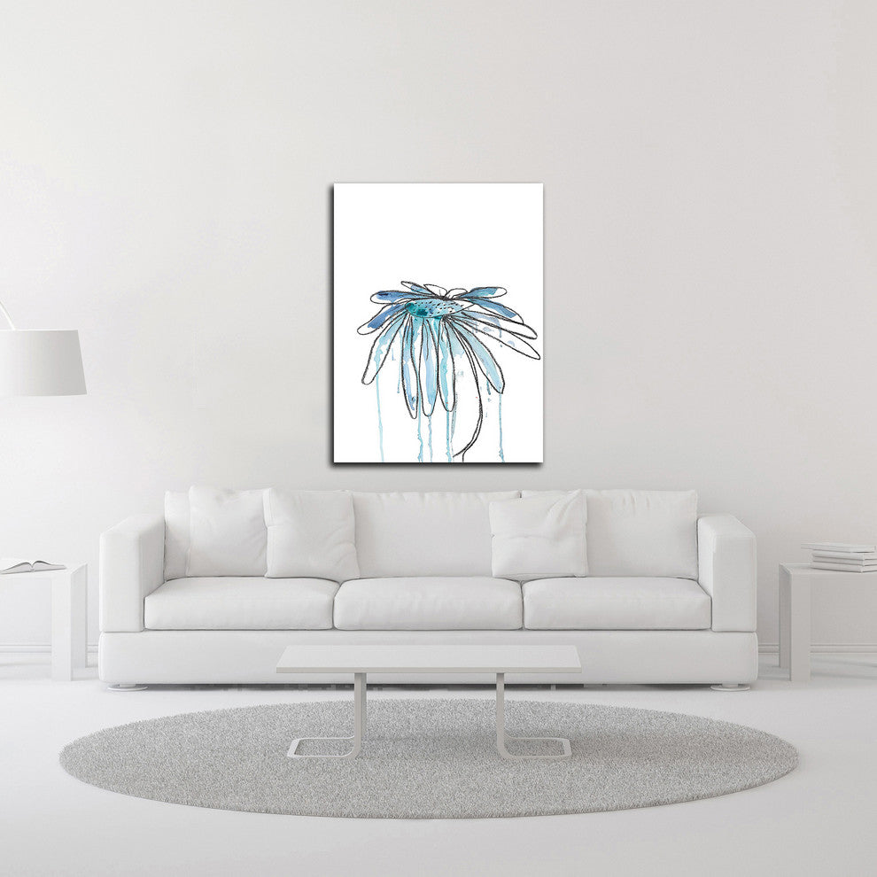 Indigo Modern Botanical by Jan Weiss, Print on Canvas, 24"x32"