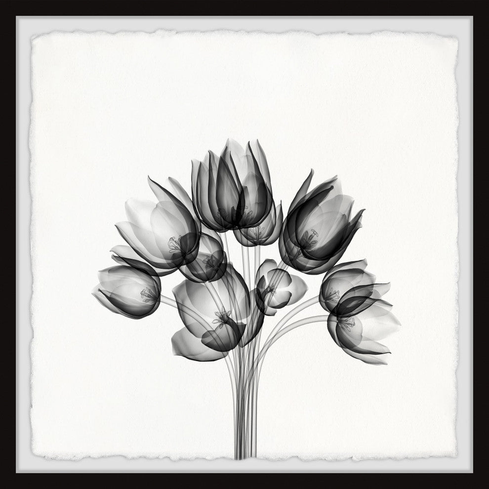 "Tulip Bundle" Framed Painting Print, 24x24