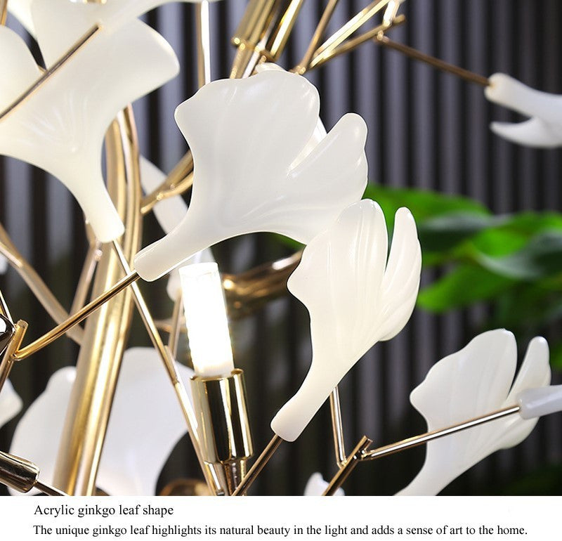 Bremgarten | Creative Ginkgo Leaves Shaped LED Floor Lamp, Metal