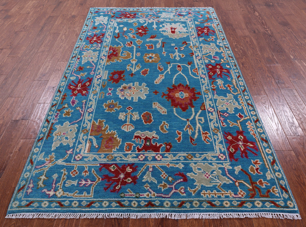 5' 1" X 8' 5" Turkish Oushak Handmade Wool Rug - Q15873