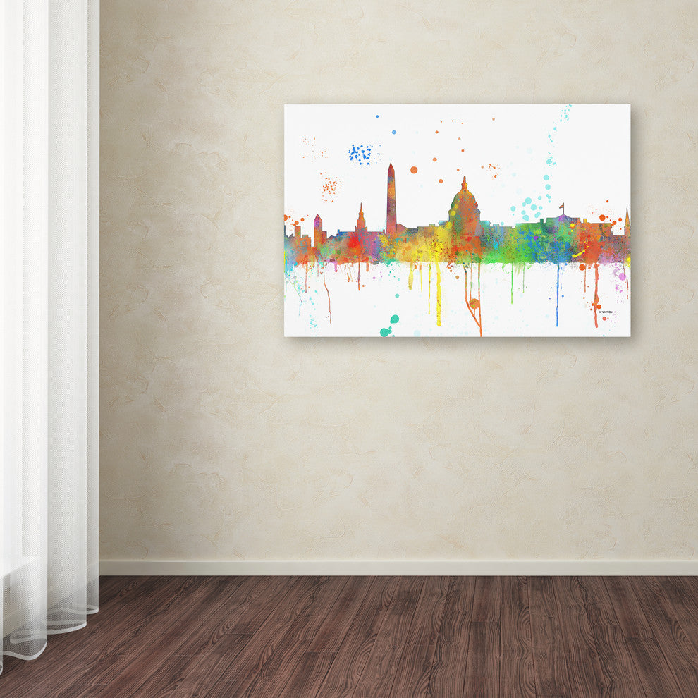 Marlene Watson 'Washington DC Skyline Mclr-1' Canvas Art, 22"x32"