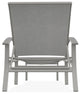 Belle Isle Sling 4-Position Outdoor Chaise Lounge, Alloy/Snow